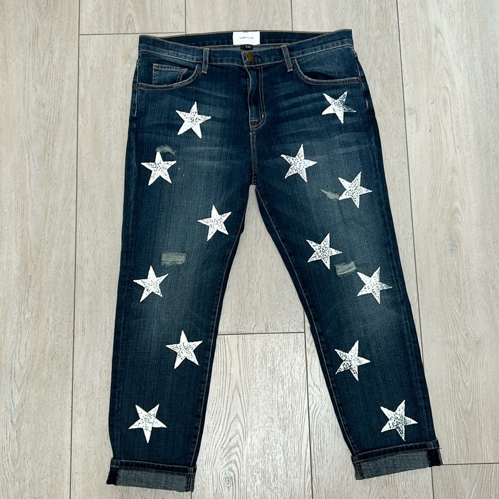 Current/Elliot Cropped Star Jeans